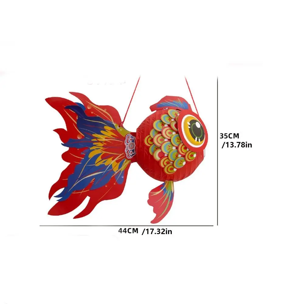 Goldfisch-Goldfisch-Laterne, leuchtend, zum Aufhängen, Mittherbstfest, Laterne, DIY-Segen, viel Glück, chinesische leuchtende Laterne für Kinder