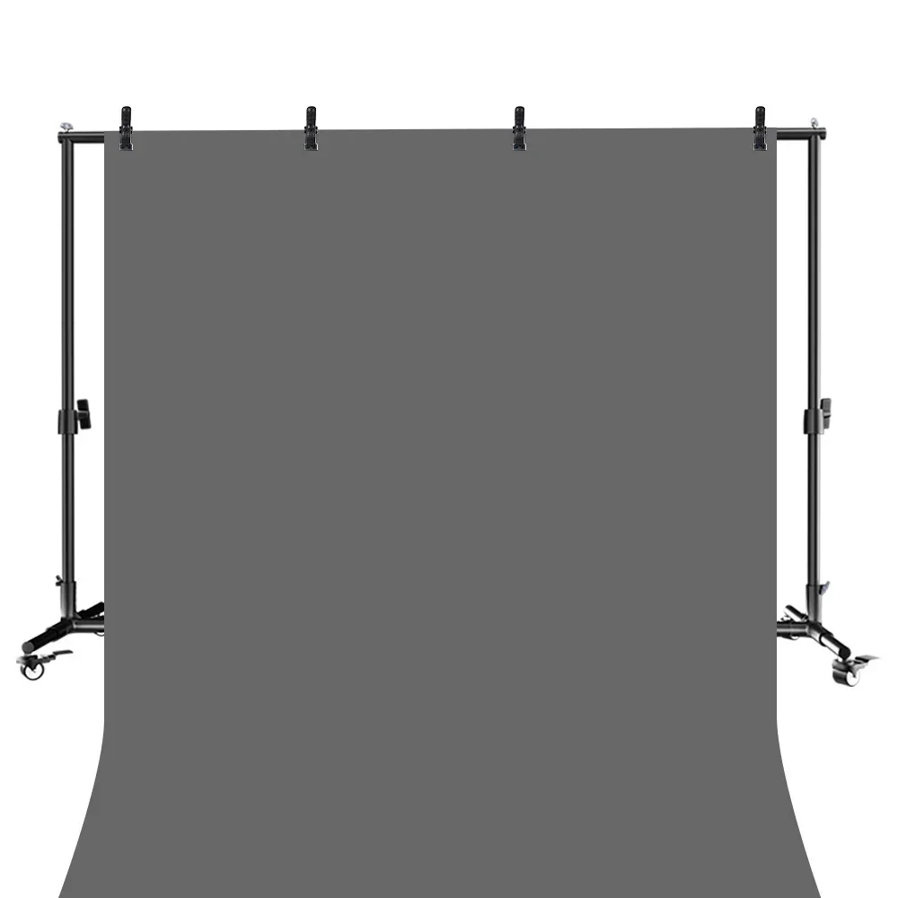 Achtergrondstandaard Fotolijst Achtergrond Met 4 stuks Wielen Visclips 2X2M / 2X3M Fotografieachtergrond Groen Ondersteuning Fotostudio