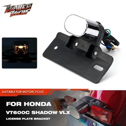 ホンダ用ナンバープレートブラケットホルダー、テール整頓、登録番号フレームライト、vt 600c、shadow vlx、vt600c、steed 400、1988-2008