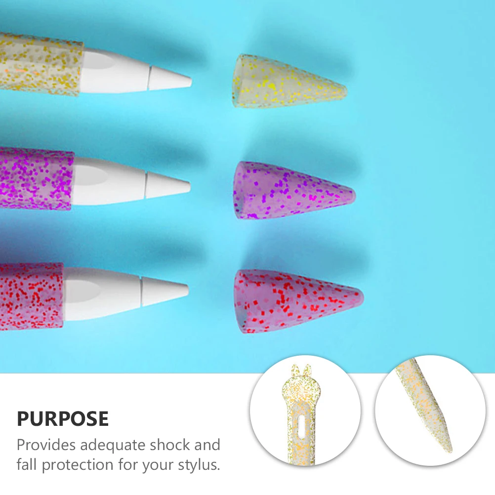 

1Pcs Cute Stylus Pen Sleeve Silicone Case with Nib Protective Cover for Pencil 2 Stylus Cover Touch Pen Protective Sleeve