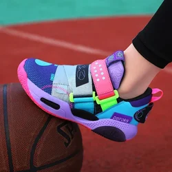 Zapatillas de tenis de baloncesto para niños, zapatillas de deporte para niñas y niños grandes, zapatos planos deportivos para niños pequeños, suela antideslizante de 7 a 15 años, talla 31-40 #