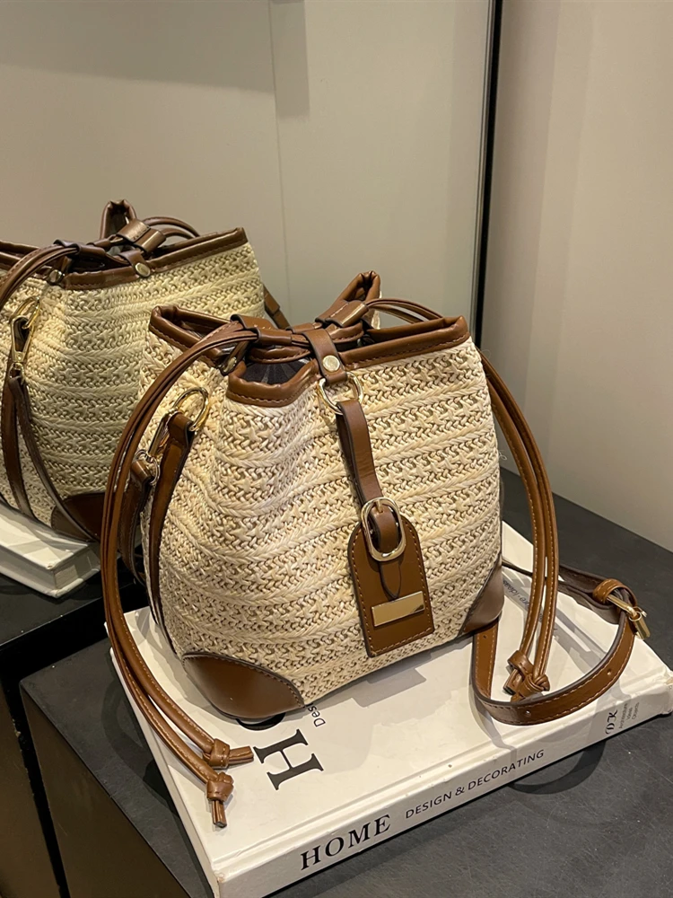 Faionable Buet Bag Women's Crossbody oulder Bag Woven Color Blo Design Casual Sle Small Size Soft Polyester 