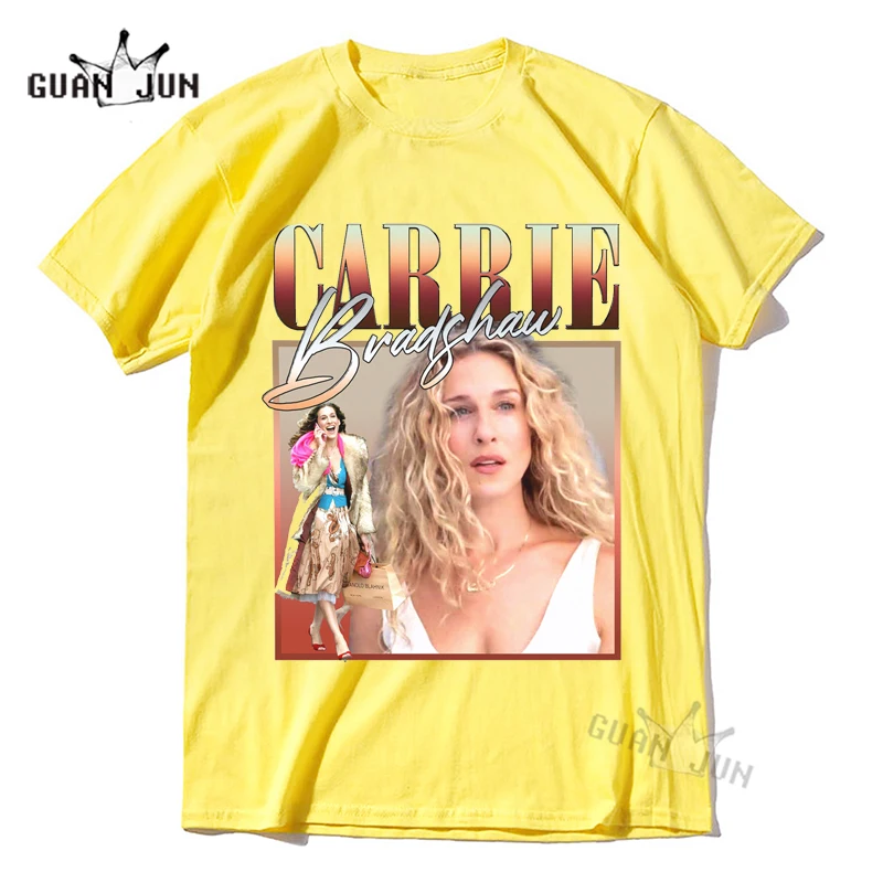 CARRIE BRADSHAW Homage T-shirt for Sex and The City Fans Women Men Unisex Tees Girl Power Gift Oversized T Shirt 90s Shirt