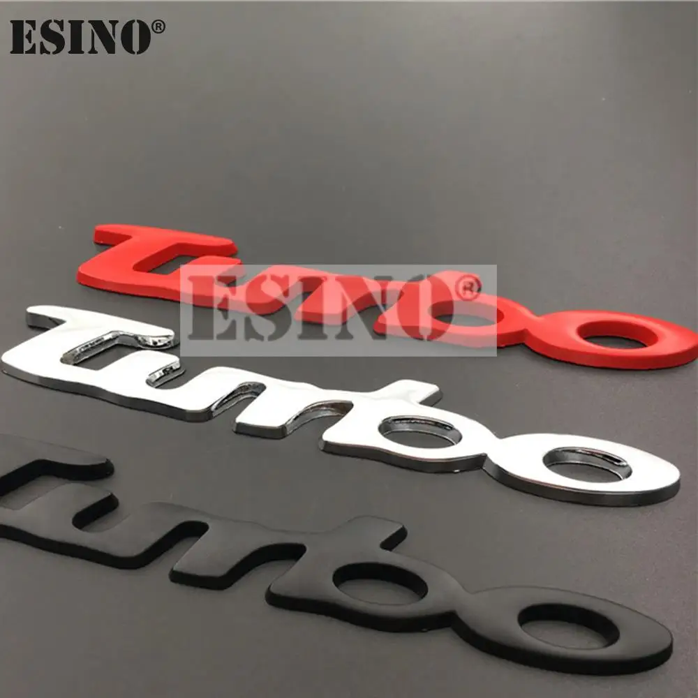 New Car Styling Turbo Boost Loading Boosting 3D Metal Chrome Zinc Alloy Emblem Badge Sticker Decal for Mitsubishi Subaru