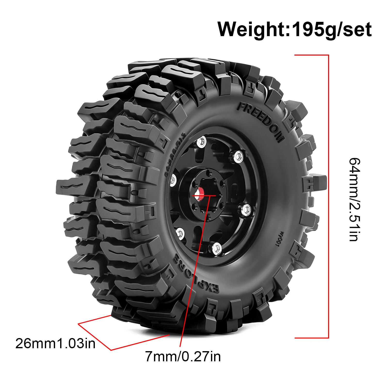 RCMMTING 4 szt. 1.3'' Aluminio – Rc Hobby Crawler recenzja i cena