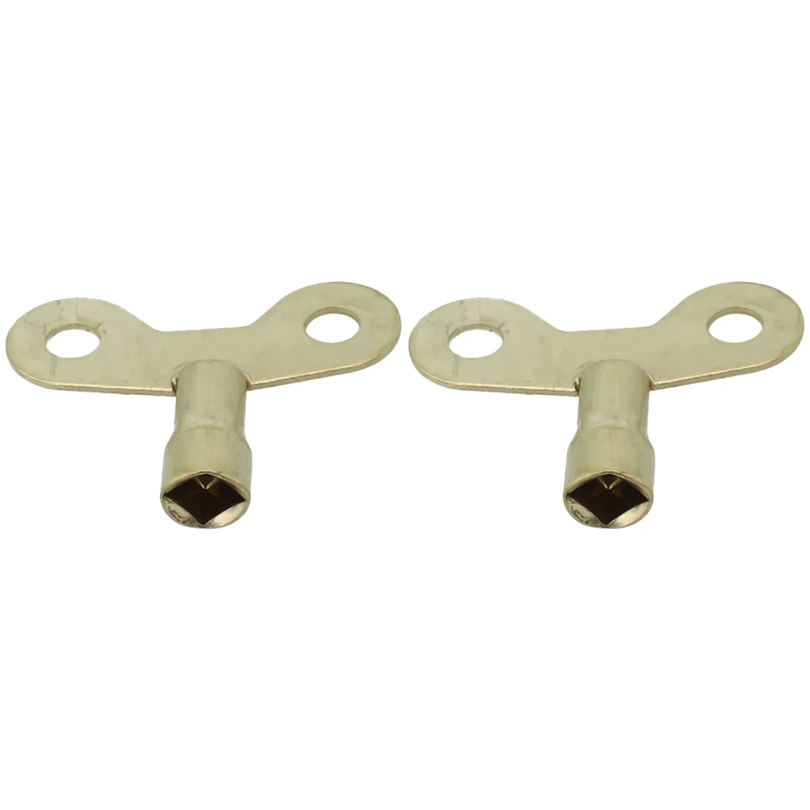 2Pcs Square Socket Brass Radiator Keys Plumbing Bleeding Key Solid Water Tap Air Valve Plumbing Tool Bleeding Key Solid Water