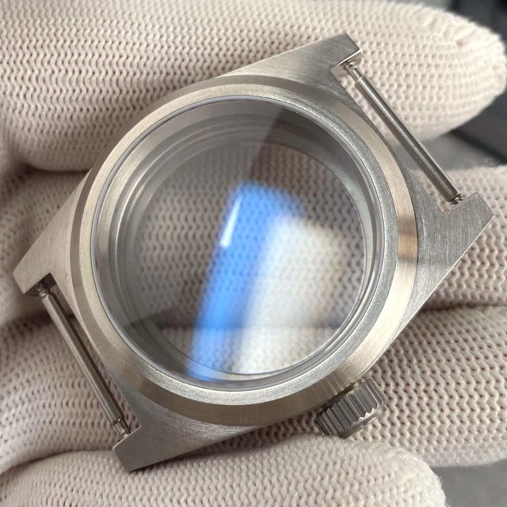 38 مللي متر الفولاذ المقاوم للصدأ نحى الغوص ساعة حافظة فقاعة الياقوت الزجاج صالح NH34AA NH35AA NH36AA ETA 2824 PT5000 ساعة الوصول