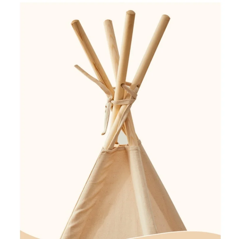 Tente de jeu indienne en toile pour enfants, tipi portable, grande maison de jeu, wigwam, décoration de chambre d'enfant