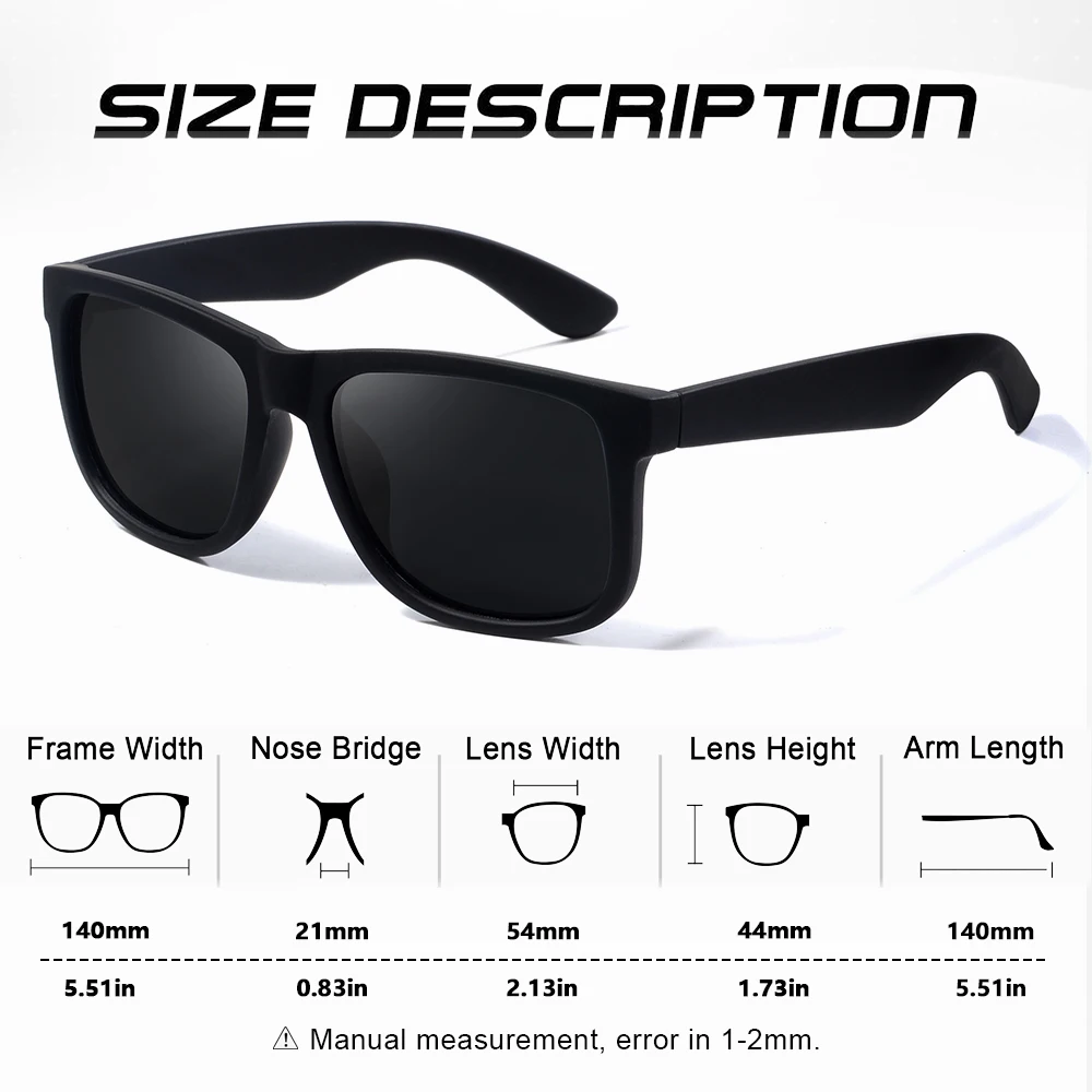 CRIXALIS Quadratische polarisierte Sonnenbrille für Damen und Herren, Vintage-Mode, Fahren, Angeln, Outdoor, Klettern, Spiegel, UV400-Schutz – Detail 3