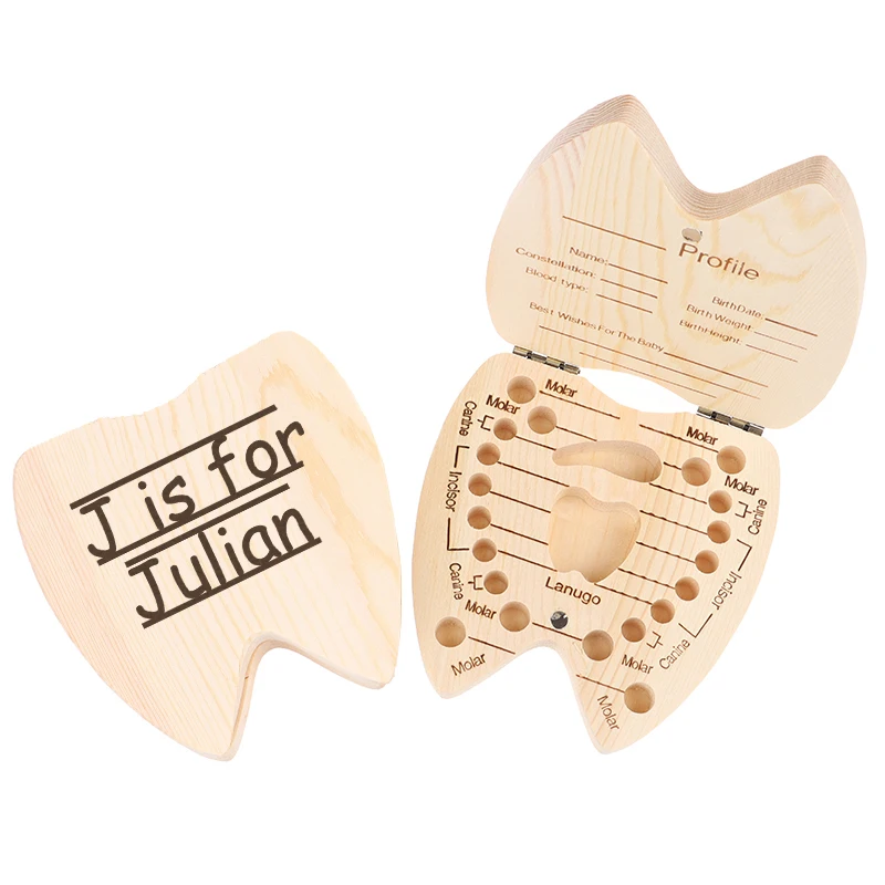 Custom Name Tooth Fairy Box Personalized Birthday Gift for Girl Custom Name Tooth Fairy Box Engraved Wood Teeth Box