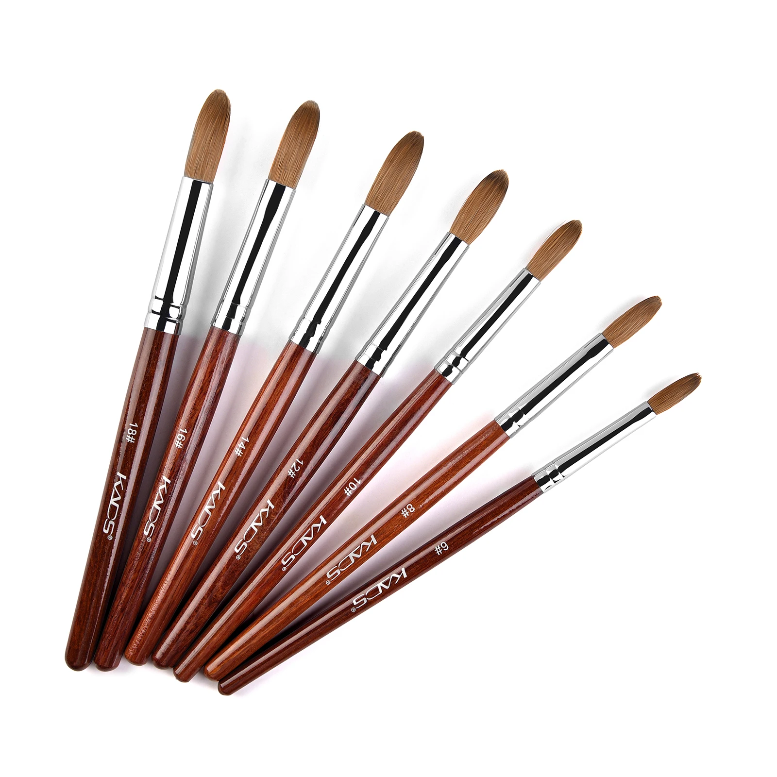 Red Wood Nail Art Brush Kolinsky Sable Good Quality Acrylic Nail Brush Manicure Tool KADS Nail Art Brush Drawing Tools