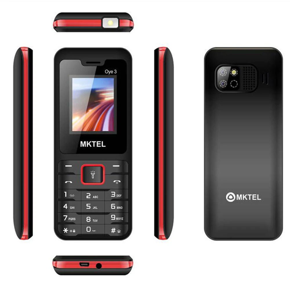 MKTEL Feature Phone 1.77inch Display 1800mAh Dual SIM Dual Standby MP3 MP4 FM Radio with Strong Torch Senior Phone