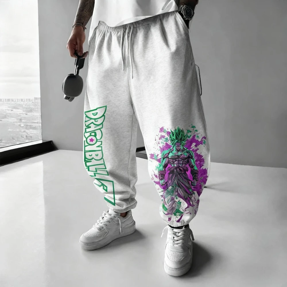 Dragon Ball Black Gray Series Men's Women's Large Size Harajuku Trend Harlan Pants Autumn Winter Loose High-quality Pants New