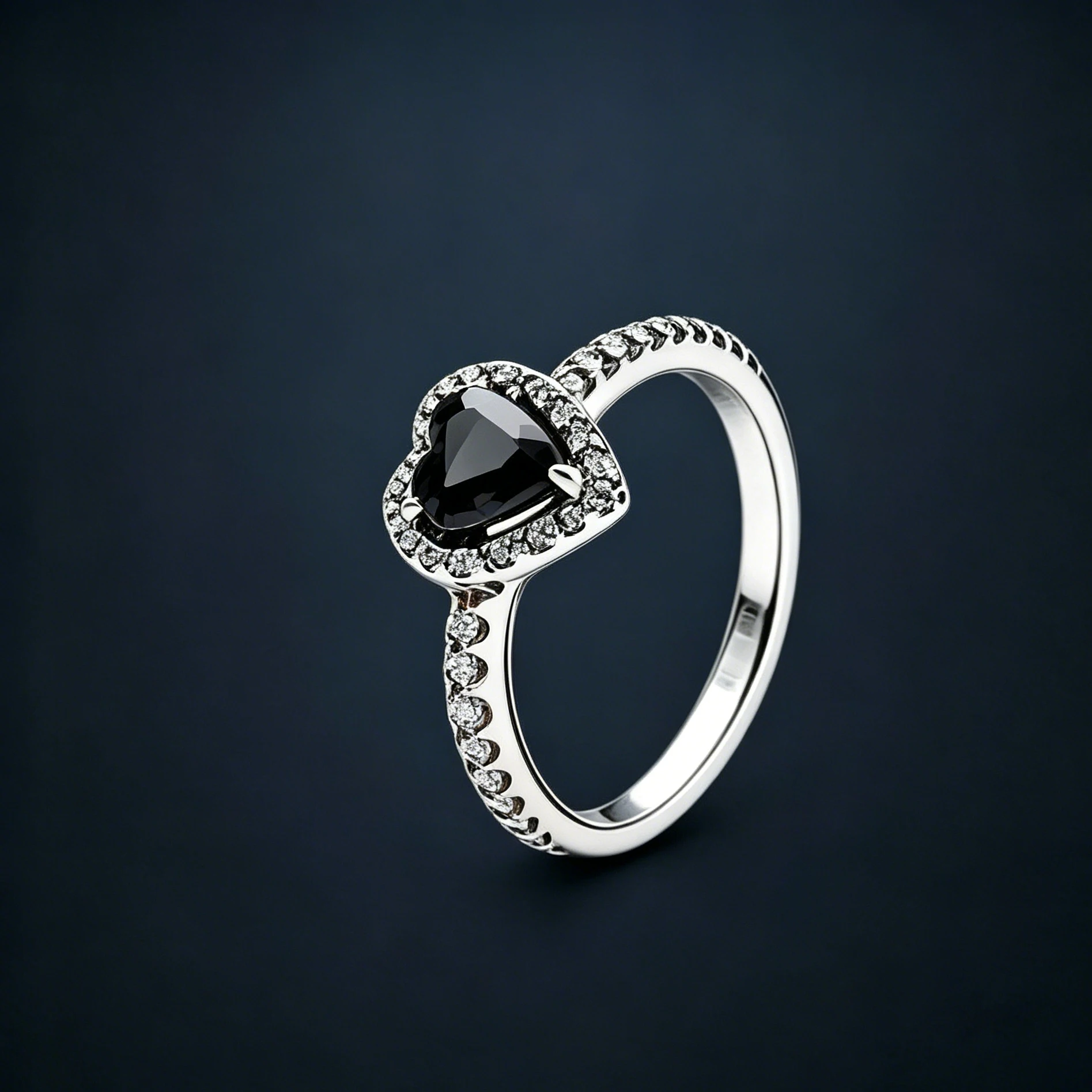 Potdemiel heart-shaped butterfly ring, sparkling zircon, exquisite jewelry for wedding parties, anniversary gift for women