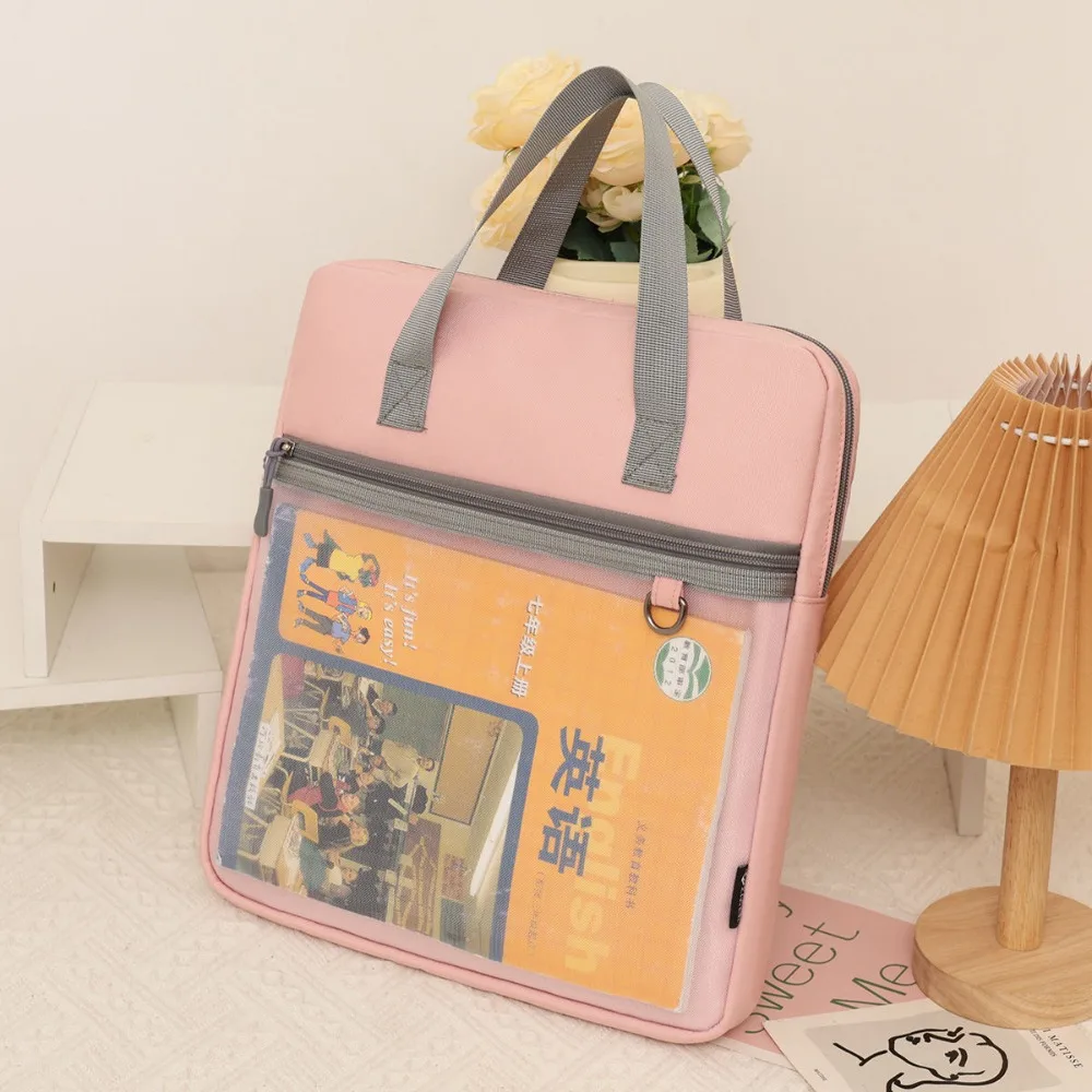 

Portable Oxford cloth Zipper Pouch Bag Multifunctional Waterproof File Bag A4 Thickened Document Bag School Office Supplies