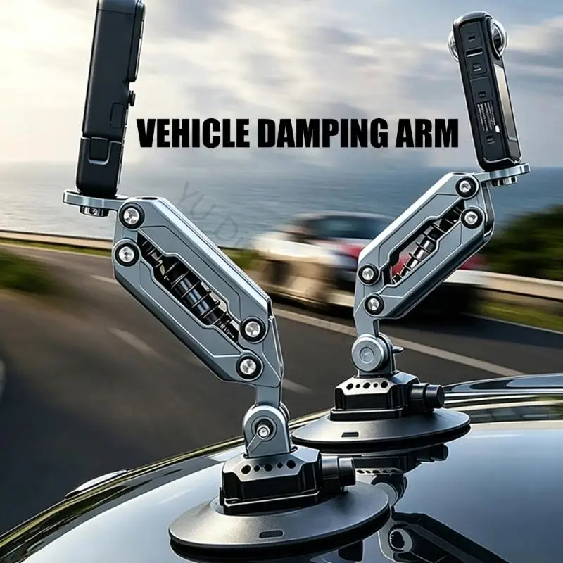 96BA Kamerahalterung aus Metall für die Windschutzscheibe eines Autos mit Saugnapfhalter, verstellbarem Dämpfungsarm und – Detail 8