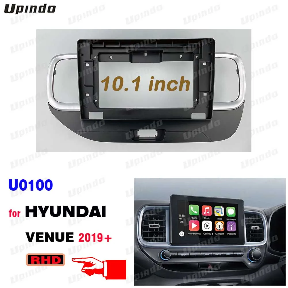 

For Hyundai Venue 2019 2 Din 10.1 Inch Fascia Panel Frame for Android Car Radio ABS+PC Dashboard Trim Kit