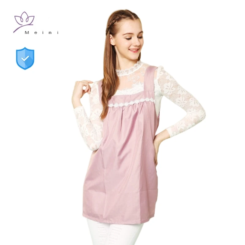 50% colour silver fiber anti-radiation  maternity dress computer EMR shielding extended comfortable pregnant women's clothes