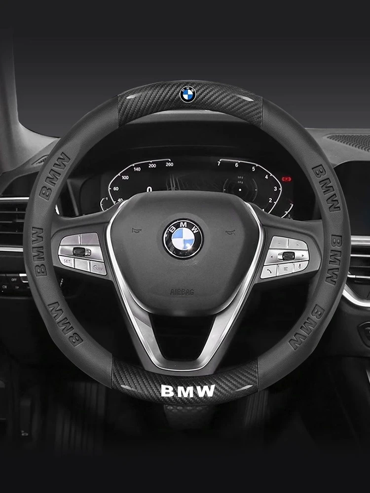 For BMW M X1 X3 X5 X6 X7 G01 G02 G20 E90 E91 E39 E46 F01 F02 F10 F15 F20 F25 F30 E60 E70 Carbon fiber Car Steering Wheel Cover