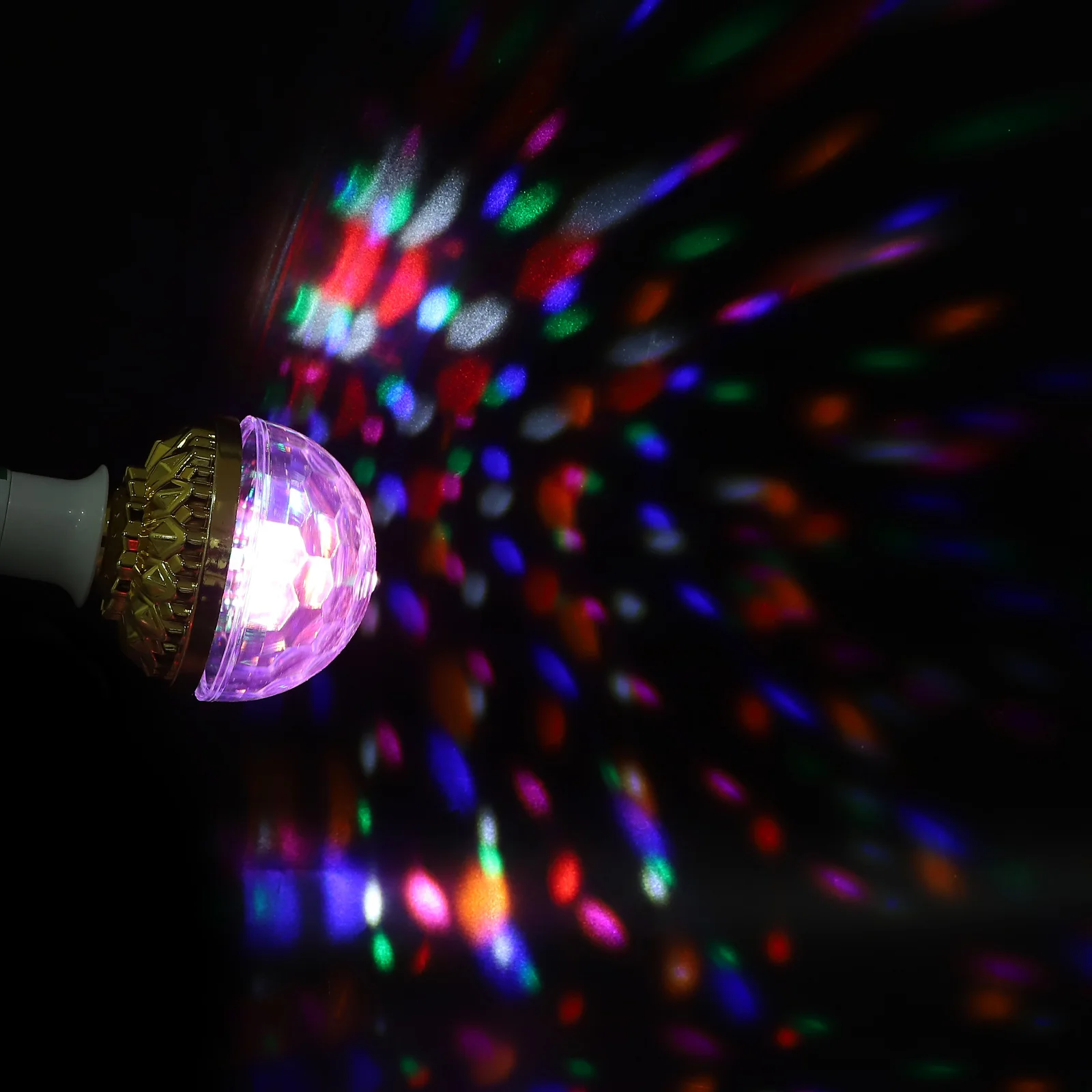 

1Set LED Rotating Crystal Ball Lamp Mini Colorful Dj Stage Light Ktv Disco Party Bar Atmosphere Decorative Lamp Us Plug
