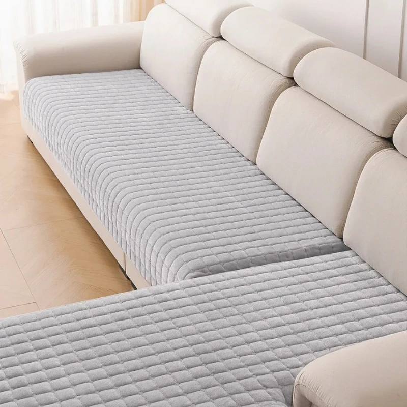 L-shaped Corner Flannel Sofa Cover Universal Living Room Sofa Cover