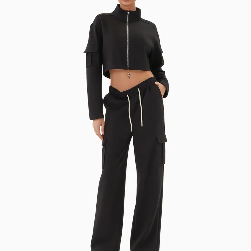 

Женский повседневный спортивный костюм, комплекты из 2 предметов, женская одежда, рабочая одежда с карманами для бега, тренажерный зал, комплект для йоги, быстросохнущая одежда для фитнеса на открытом воздухе