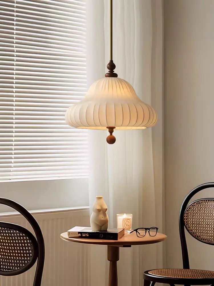 

Japanese Wabi Sabi Cloth Ceiling Chandelier for Bedroom Retro Living Room Dining Room Room Decoration Indoor Lighting Fixtures