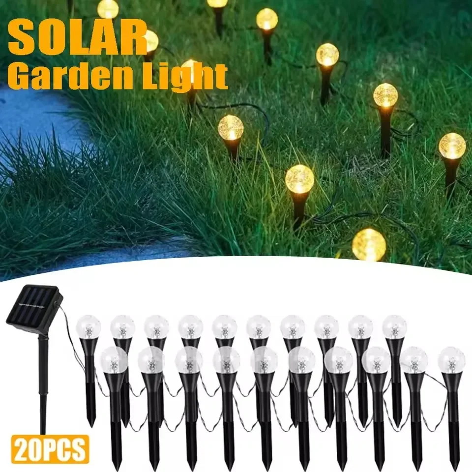 

5/6/8 светодиодов, солнечные пузырьковые гирлянды, водонепроницаемые светодиодные садовые фонари, уличные ландшафтные украшения для двора, вечерние освещение