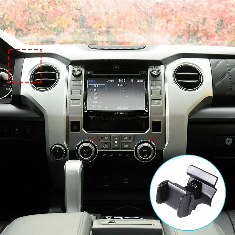 

For Toyota Tundra 2014-2021 ABS Central Control Air Outlet Left Mobile Phone Holder GPS Navigation Holder Car Accessories