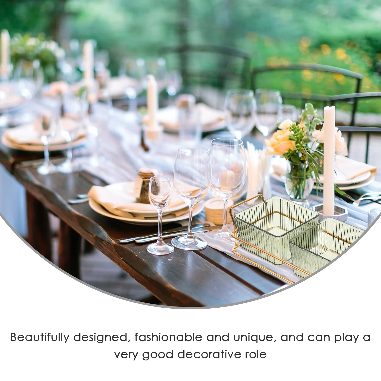 

1 Set Of 2-Compartment Snack Tray With Handles Food Storage Plate For Dried Fruits Nuts Candies Desserts Party Wedding Home