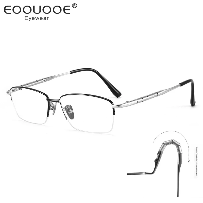 

Bamboo Joint Spring Design Men Titanium Eyewear Optical Prescription Glasses Myopia Oculos Hyperopia Progressive Anti-Reflection