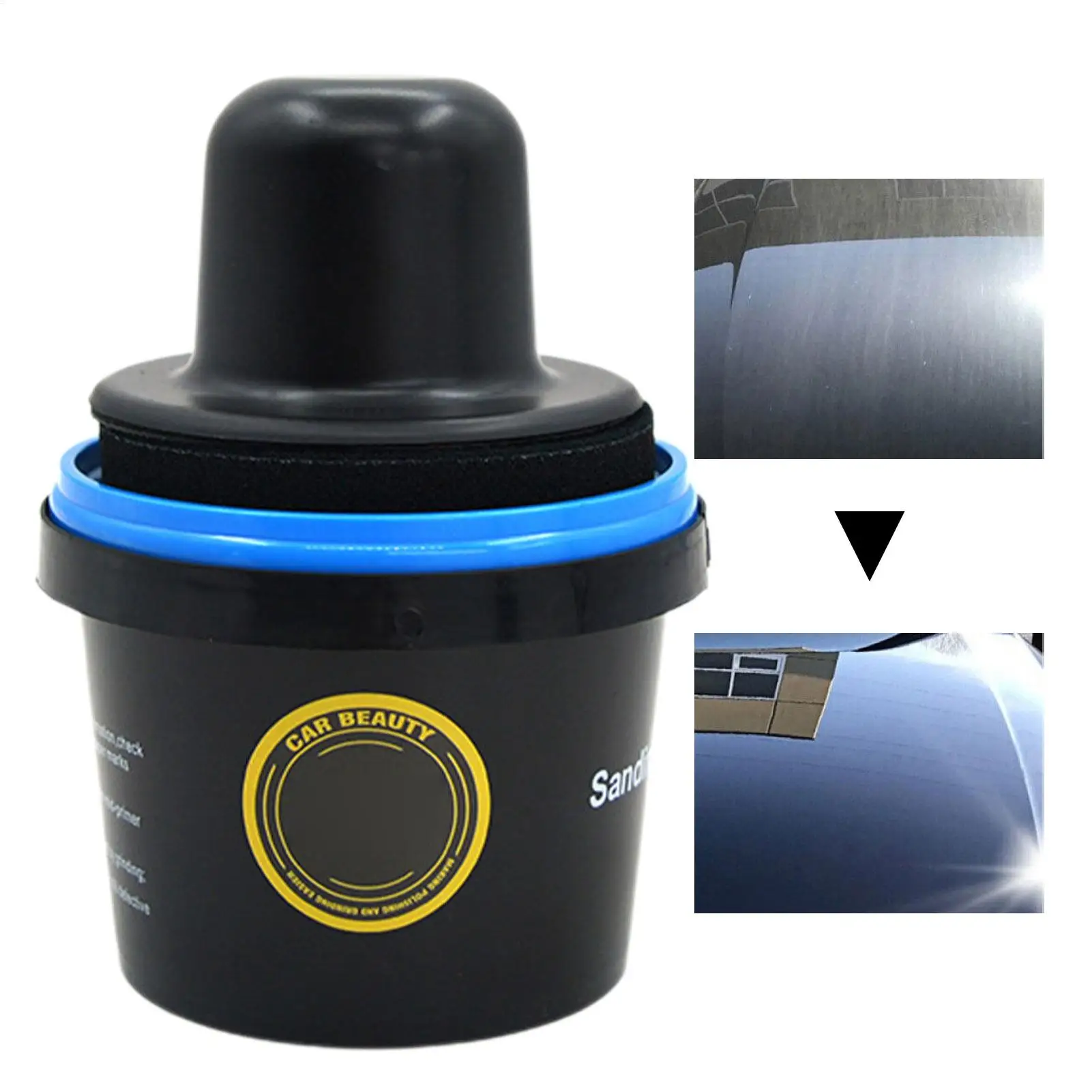 Dry Guide Coat Powder Leak-Proof Black Guide Coat Powder Reusable Portable Tool with Handle Multipurpose Dry Guide Coat Powder