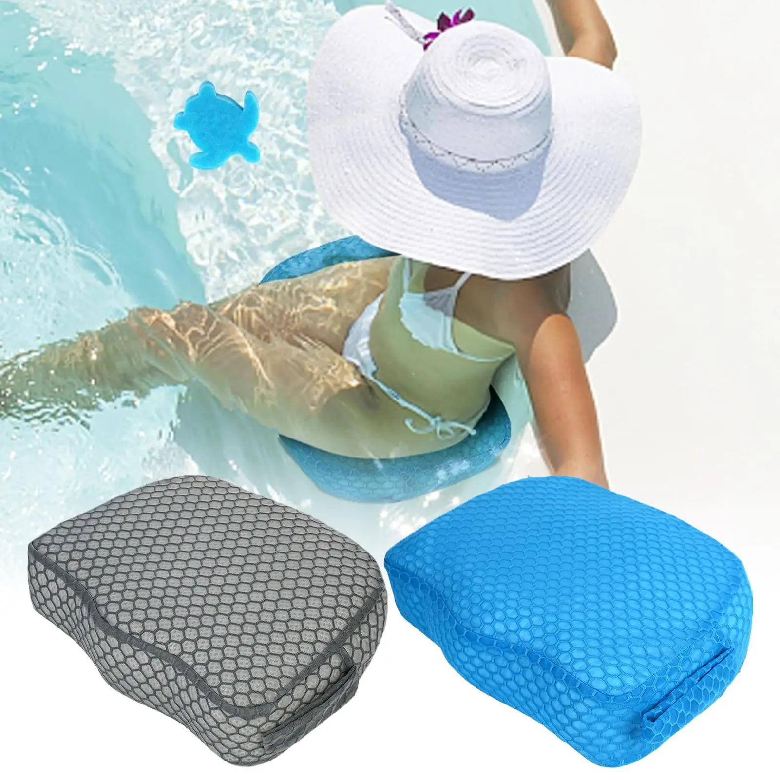

Hot Tub Booster Seat Weighted SPA Booster Seat Cushion for Adults 3D Air Mesh Hot Tub Seat Accssories Quick Dry