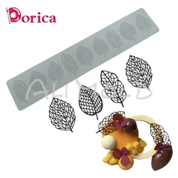 Hollow Leaf Shape Silicone Fondant Mold Sugarcraft Chocolate Mould Lace Mad for Pastry Baking Versatile Cake Decorating Tools