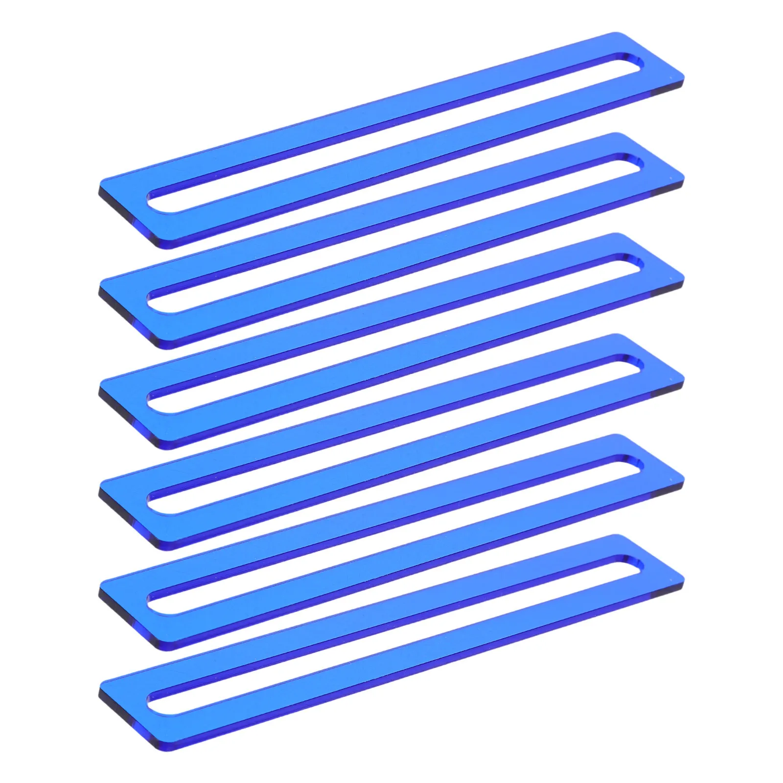 6 pçs tiras de sobreposição de leitura acrílico dislexia linha rastreador marcadores para estudantes escola biblioteca tiras de leitura coloridas