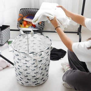 سلة غسيل قابلة للطي سلة غسيل ملابس متسخة سلة تخزين لعبة منظم دلو سلال كبيرة السعة حقيبة غسيل يابانية أفضل 6 سلة غسيل للأطفال - رقم 6