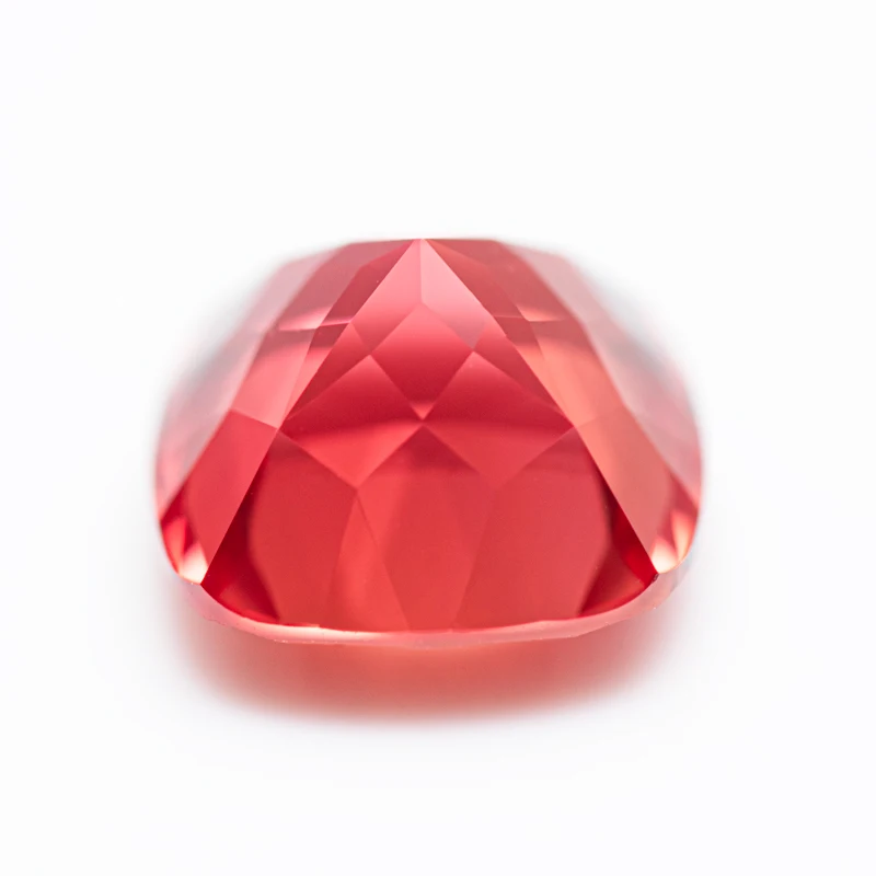 Lab Grown Padparadscha Cushion Cut Fire Lotus Color DIY Charms Jewelry Making Ring Necklace Earrings Main Materials Certificate 4