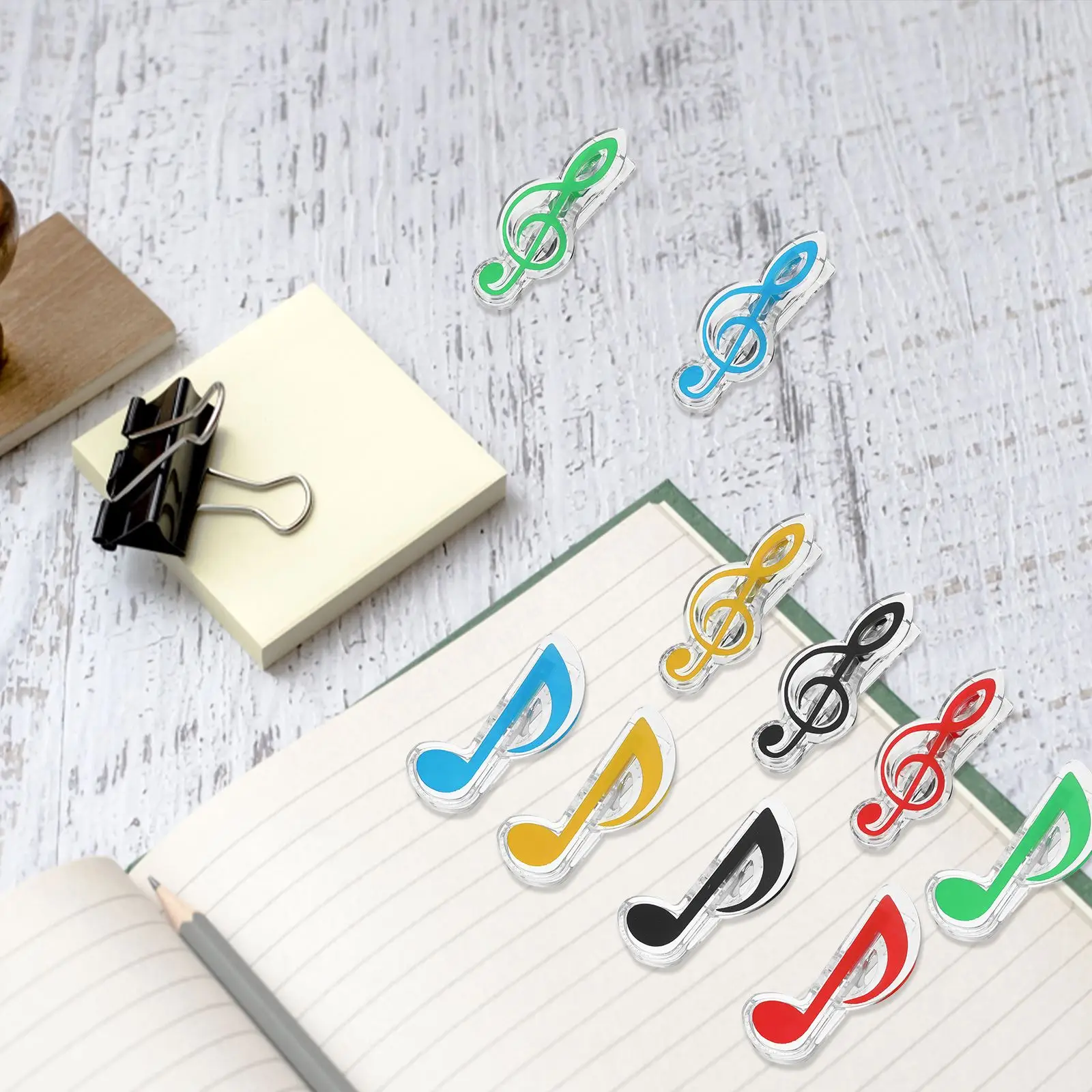 NEW Creative Music Note Shaped Creative File Clamp Paper Clips Bookmark Holder Paper Decorative Clip for Office School Home