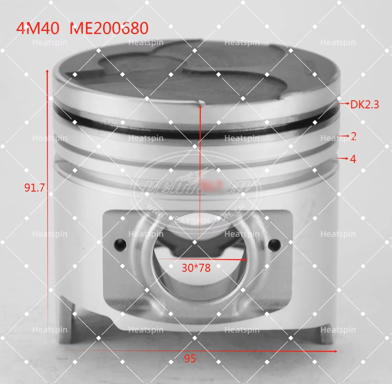 4M40 Heatspin 95mm Engine Piston Set ME200680 ME200681 ME200682 High Performance Replacement Parts for Mi.tsu.bishi