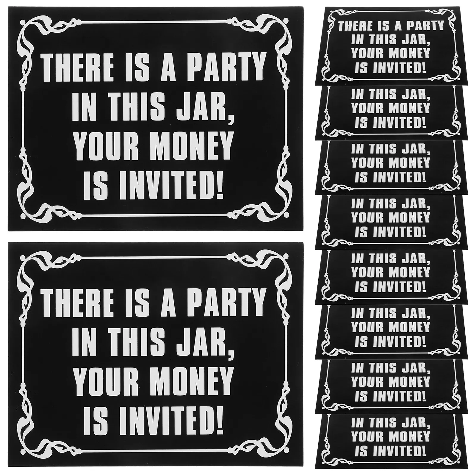 

Waterproof Vinyl Tip Stickers for Bars Restaurants Cafes Black White Design Put The Tip in See How It Feels Tipping Decal