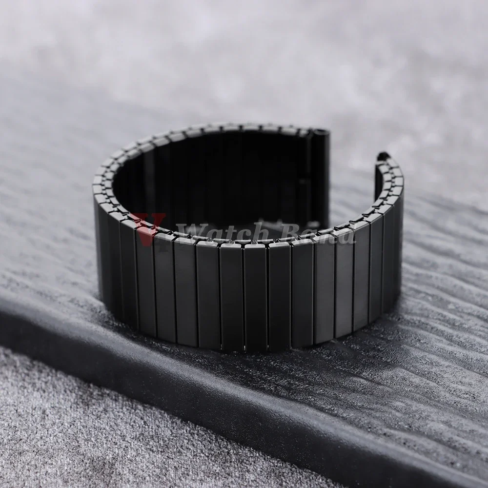 NEUES Schnellverschluss-Edelstahl-elastisches Stretcharmband 14/16/18/20/22 mm Uhrenarmband-Zubehör Armband Metall-Erweiterungsgurte – Detail 14