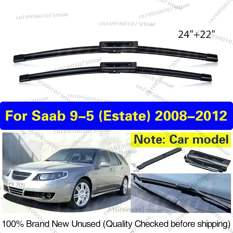 

Car Wiper Blades Front Window Windshield Rubber Refill Wiper For SAAB 9-5 Estate 2008 2009 2010 2011 2012 24"22" Car Accessories