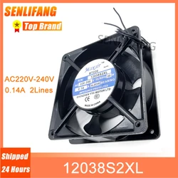 New For Maxair 12CM Fan 12038S2XL BT220 120*120*38MM AC220-240V 0.14A 22W 2-Line Sleeve Bearing Cooling