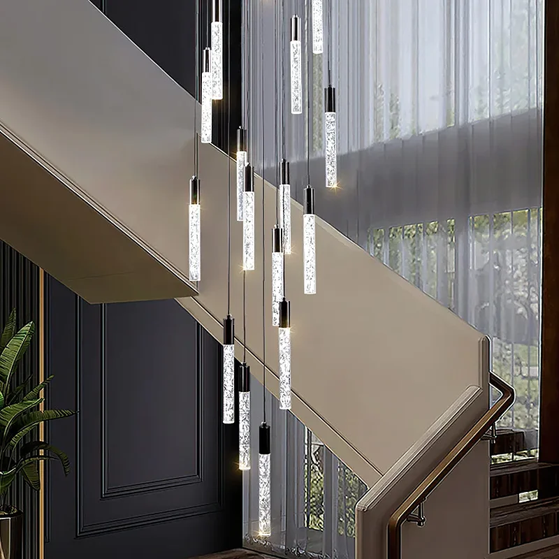 

Modern Crystal stair chandelier lights indoor lighting Ceiling lamp hanging light led Chandeliers for living room indoor lightin