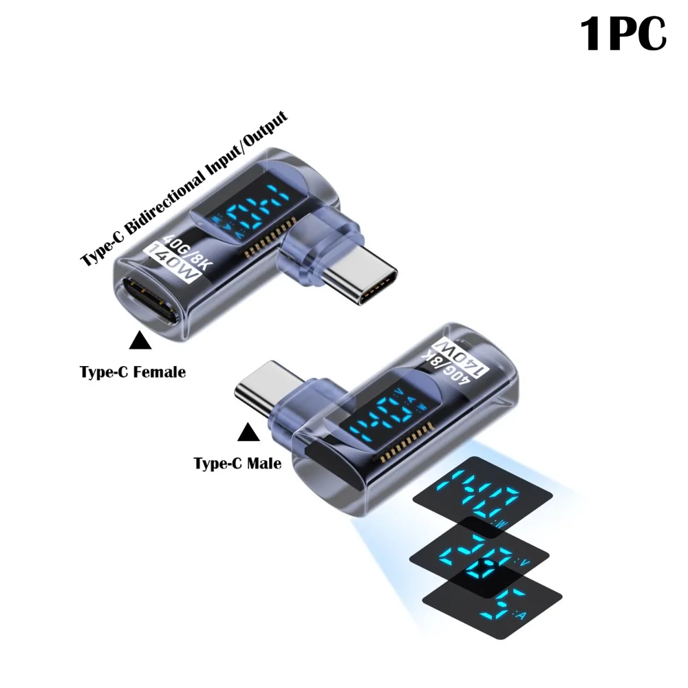 

PD 140W USB-C Adapter Digital Display 40Gbps for iOS Phone Converter Smart Chip Fast Charging Power Meter Tester Mobile Phone