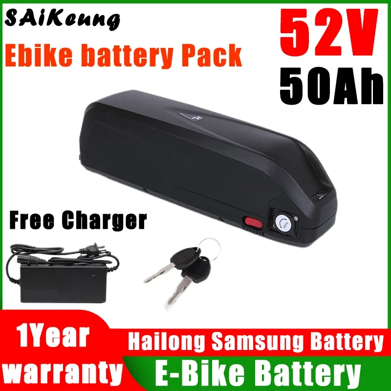 Electric Bike Hailong batteries 52V20Ah 30ah 35ah 40ah 50ah Batterie Velo Bateria Para Bicicleta Electrica 2000W Lithium Battery