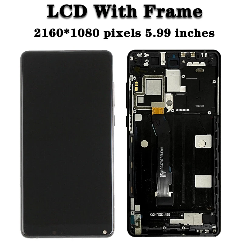 5.99\'\'Tested Display For Xiaomi Mi Mix 2 MDE5 LCD Touch Screen Digitizer Assembly Replacement For Xiaomi Mix2 Display Screen