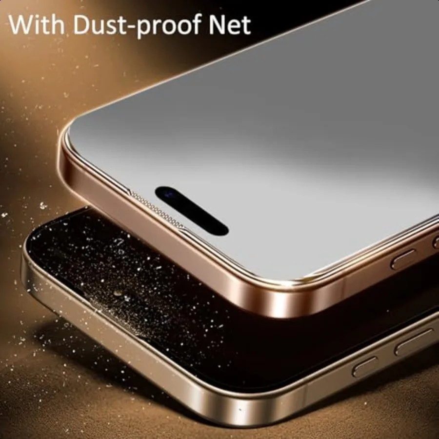 2 sztuki folii ochronnej na ekran iPhone 17 Pro Max, matowa, chroniąca prywatność, 360 stopni, szkło hartowane, antyrefleksyjna, 6,9 cala