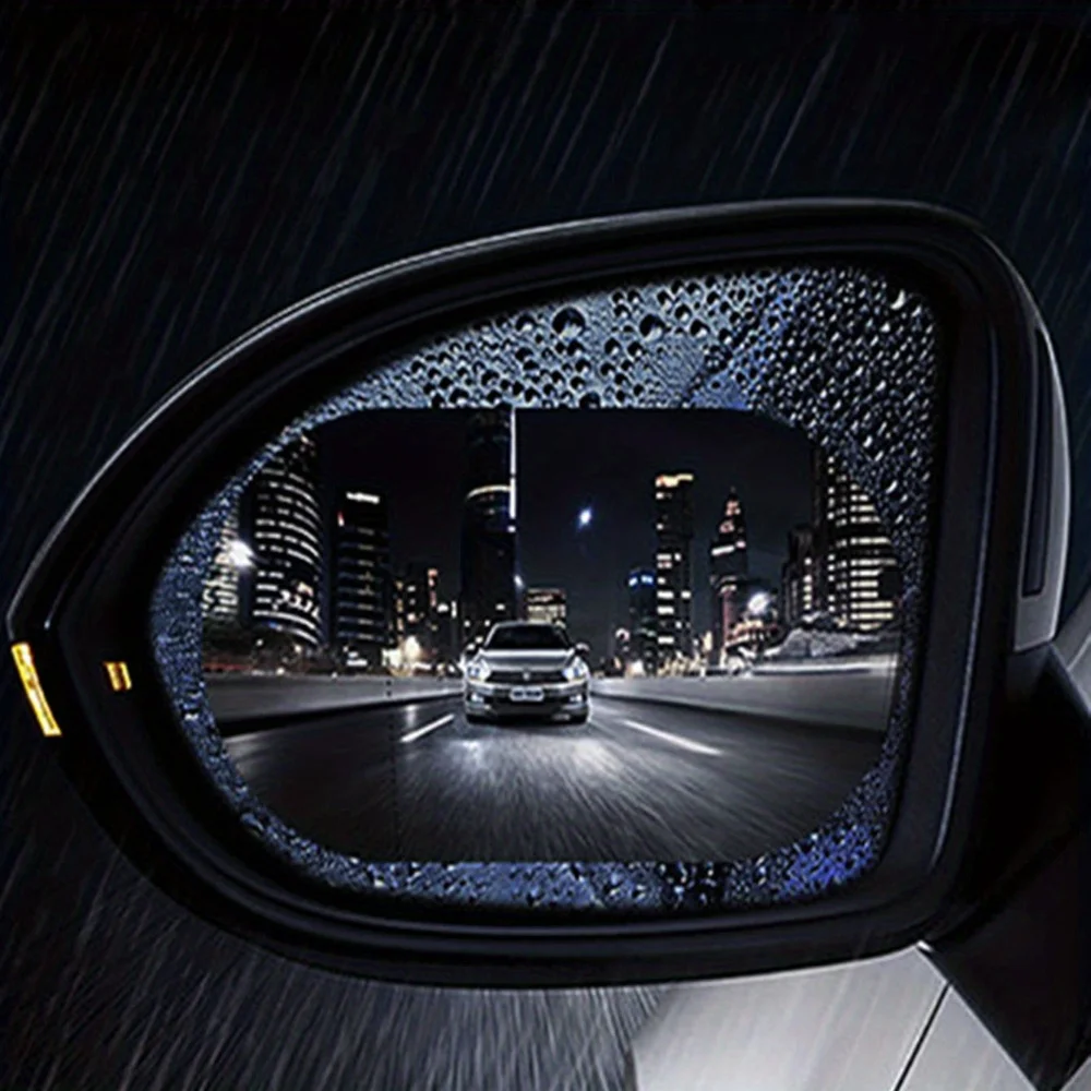 2pc Car rearview mirror rainproof film side window high-definition water repellent film reverse mirror full screen anti fog