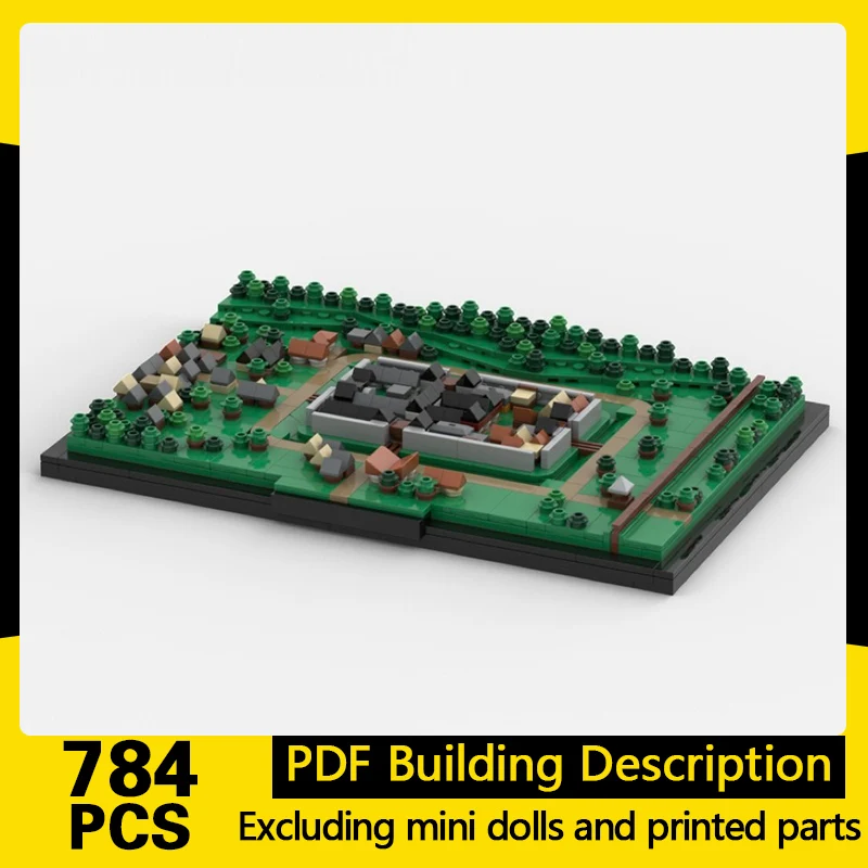 

City Street View Model MOC Building Bricks Ruins Of Military Fortress Modular Technology Gift Holiday Assemble Children Toy Suit